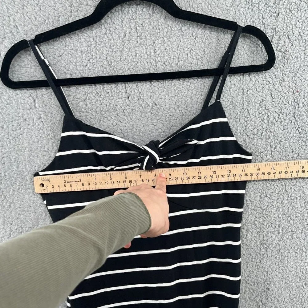 Dollhouse Striped Midi Dress - Size Small, Spaghetti Strap, Tie at Bust, Beachy